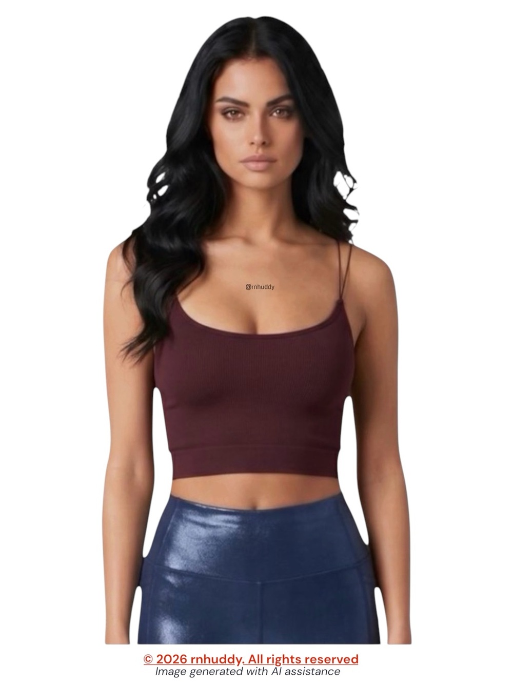 UO Out From Under S maroon bungee strap cami